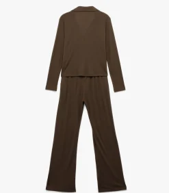 Outlet Shirt Collar Pajama Set DAMES Loungewear