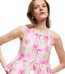 Online Sleeveless Floral Blouse DAMES Overhemden & Blouses