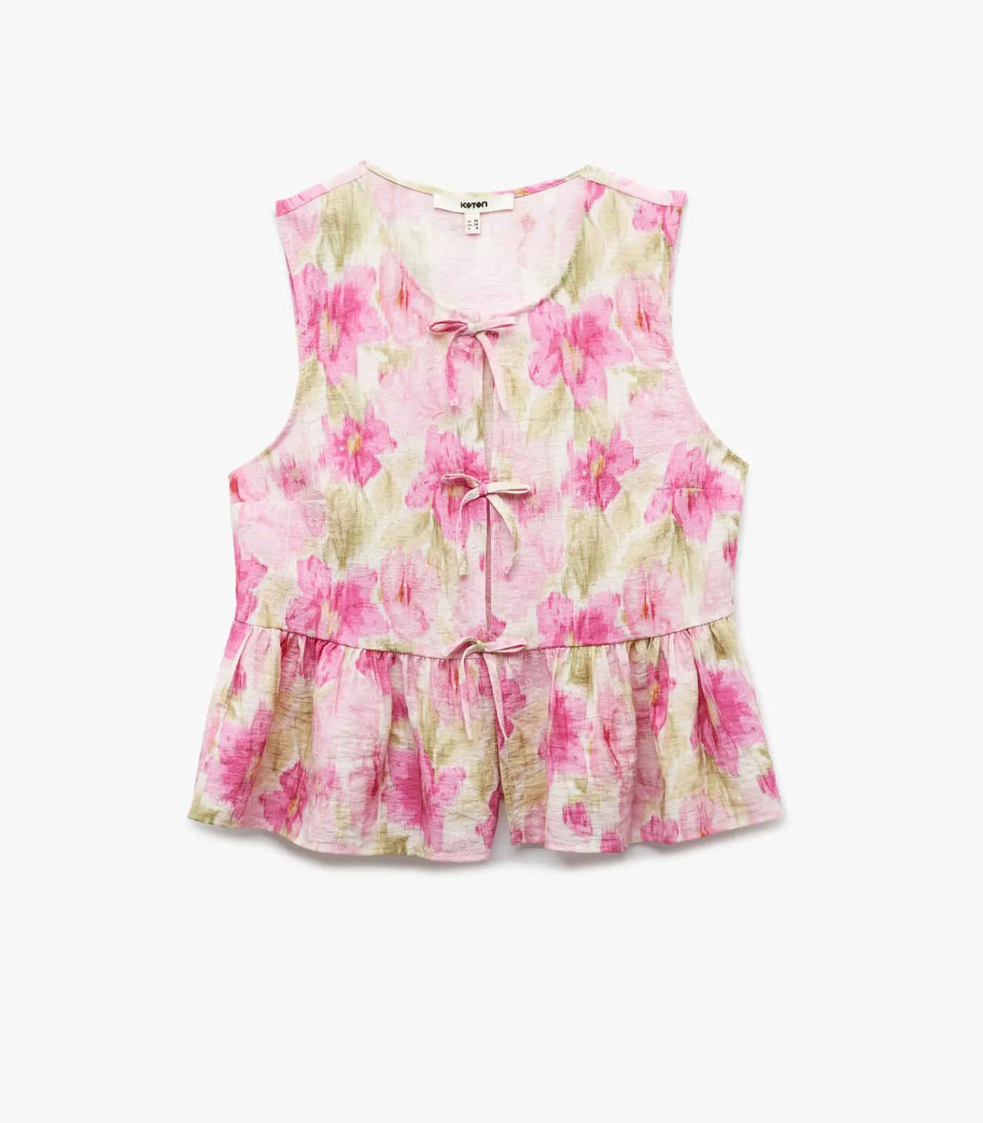 Online Sleeveless Floral Blouse DAMES Overhemden & Blouses