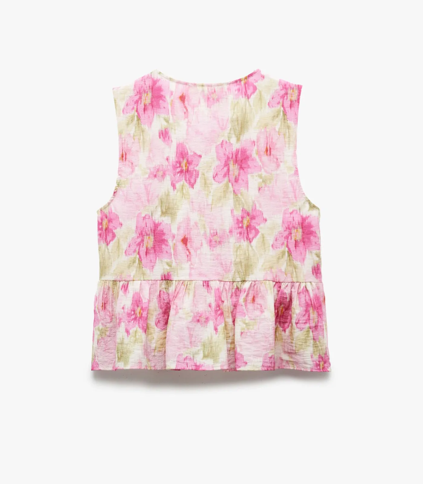 Online Sleeveless Floral Blouse DAMES Overhemden & Blouses