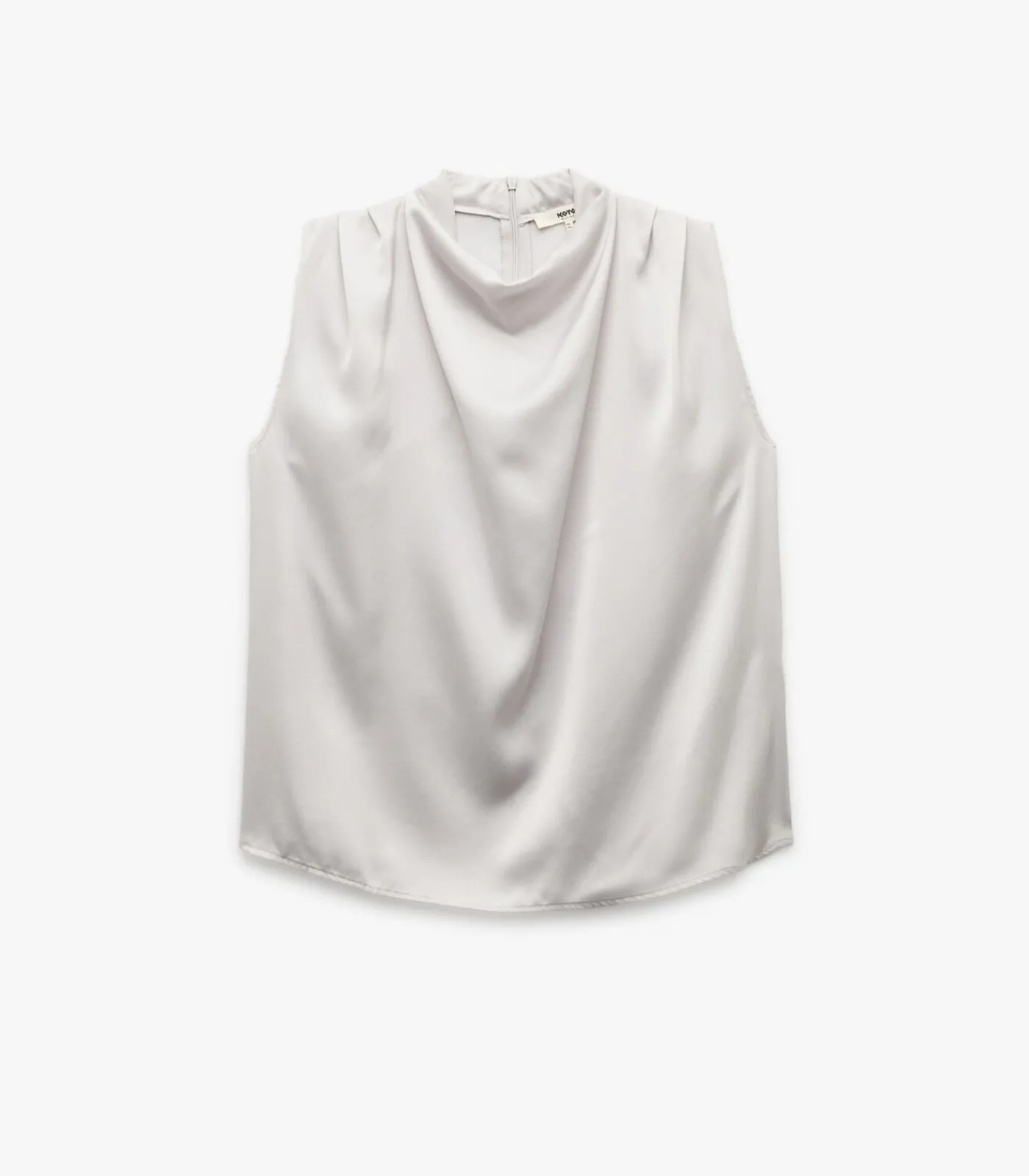 New Sleeveless Satin Blouse DAMES Overhemden & Blouses