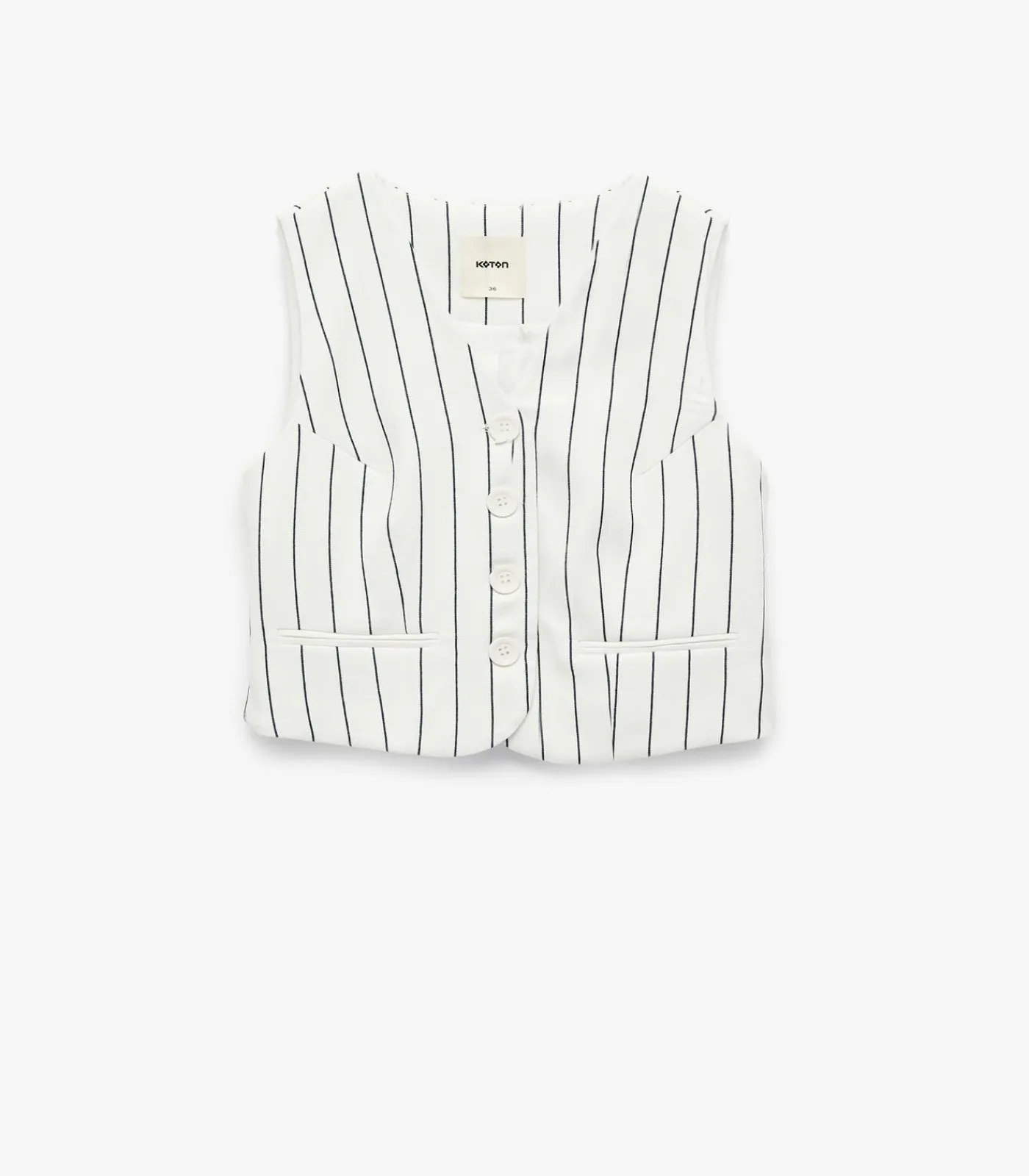 DAMES Koton Striped Crop Vest