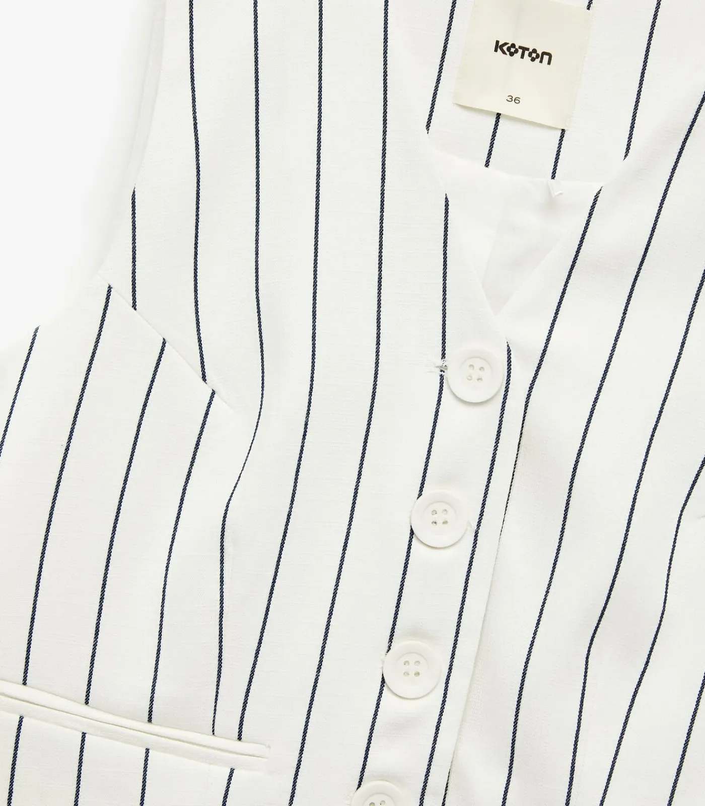 DAMES Koton Striped Crop Vest