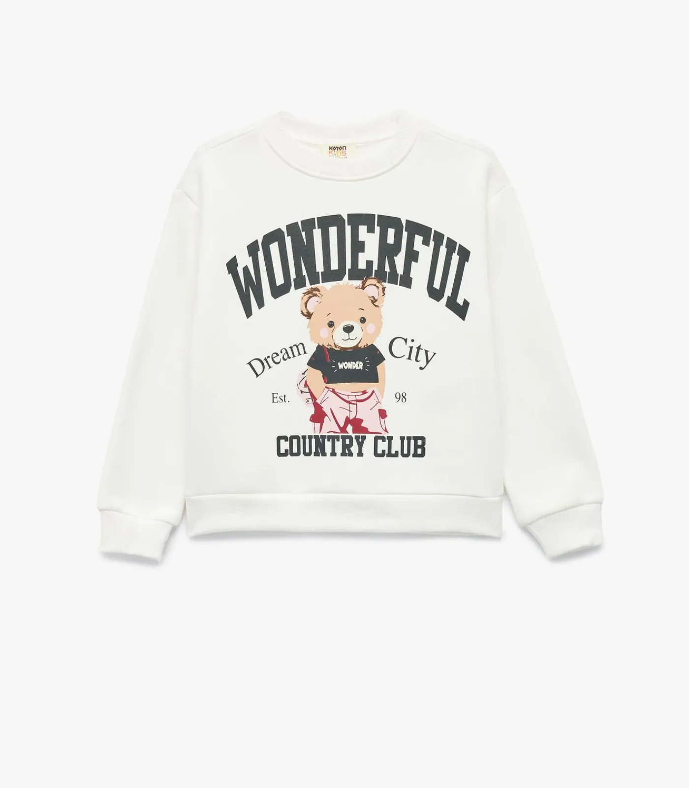 Kinderen Koton Teddy Bear Printed Sweatshirt