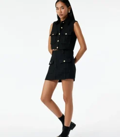 Clearance Tweed Crop Vest DAMES Sportkledij