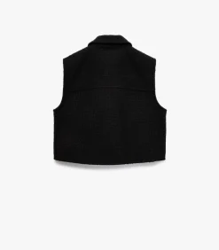 Clearance Tweed Crop Vest DAMES Sportkledij