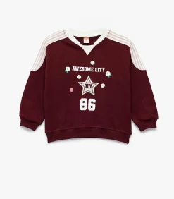 Kinderen Koton V-Neck Printed Sweatshirt