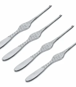 ALESSI Kreeftenvork Colombina Fish - FM23/34S4 - 4 Stuks - door Doriana & Massimiliano Fuksas