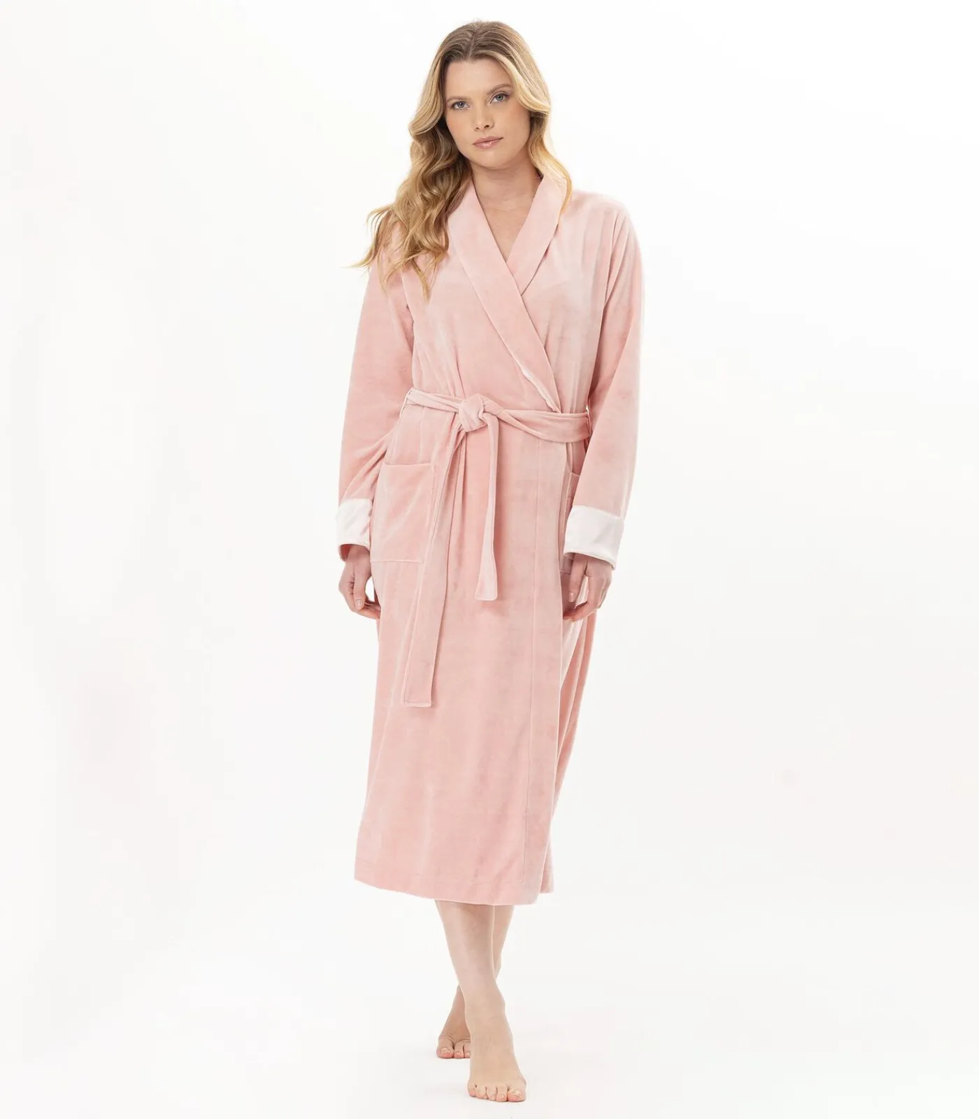 DAMES LE CHAT Kruislingse badjas van fluweel ESSENTIEL H67A