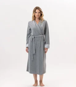 DAMES LE CHAT Kruislingse badjas van fluweel ESSENTIEL H67A