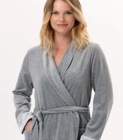 DAMES LE CHAT Kruislingse badjas van fluweel ESSENTIEL H67A
