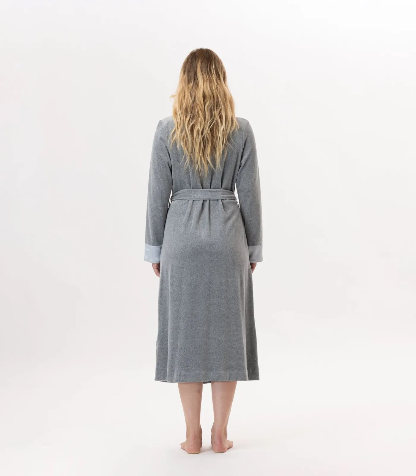 DAMES LE CHAT Kruislingse badjas van fluweel ESSENTIEL H67A