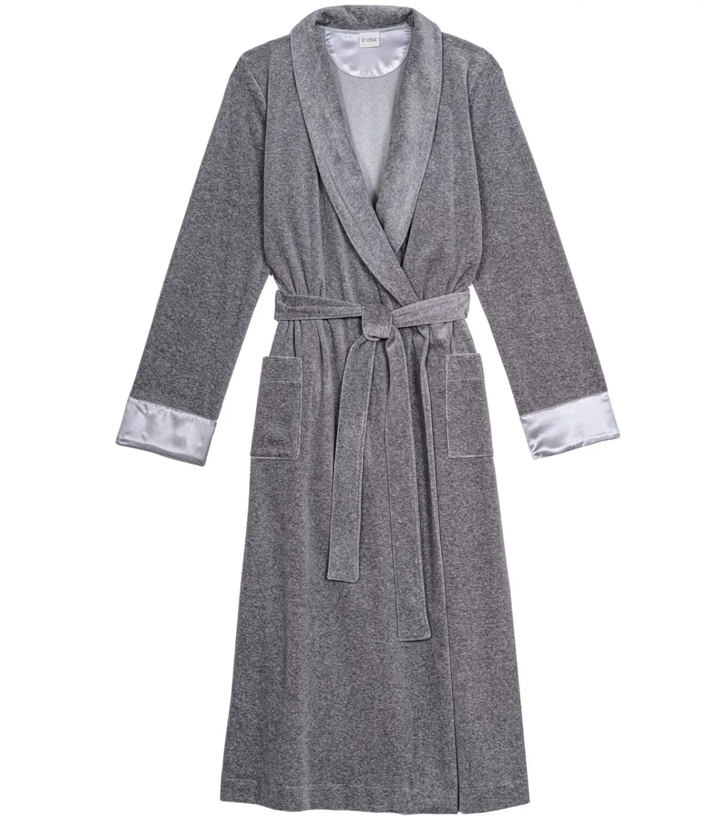 DAMES LE CHAT Kruislingse badjas van fluweel ESSENTIEL H67A