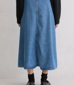 Outlet Kuitlange spijkerrok A-vorm DAMES Rokken