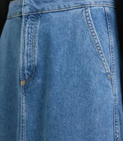 Outlet Kuitlange spijkerrok A-vorm DAMES Rokken