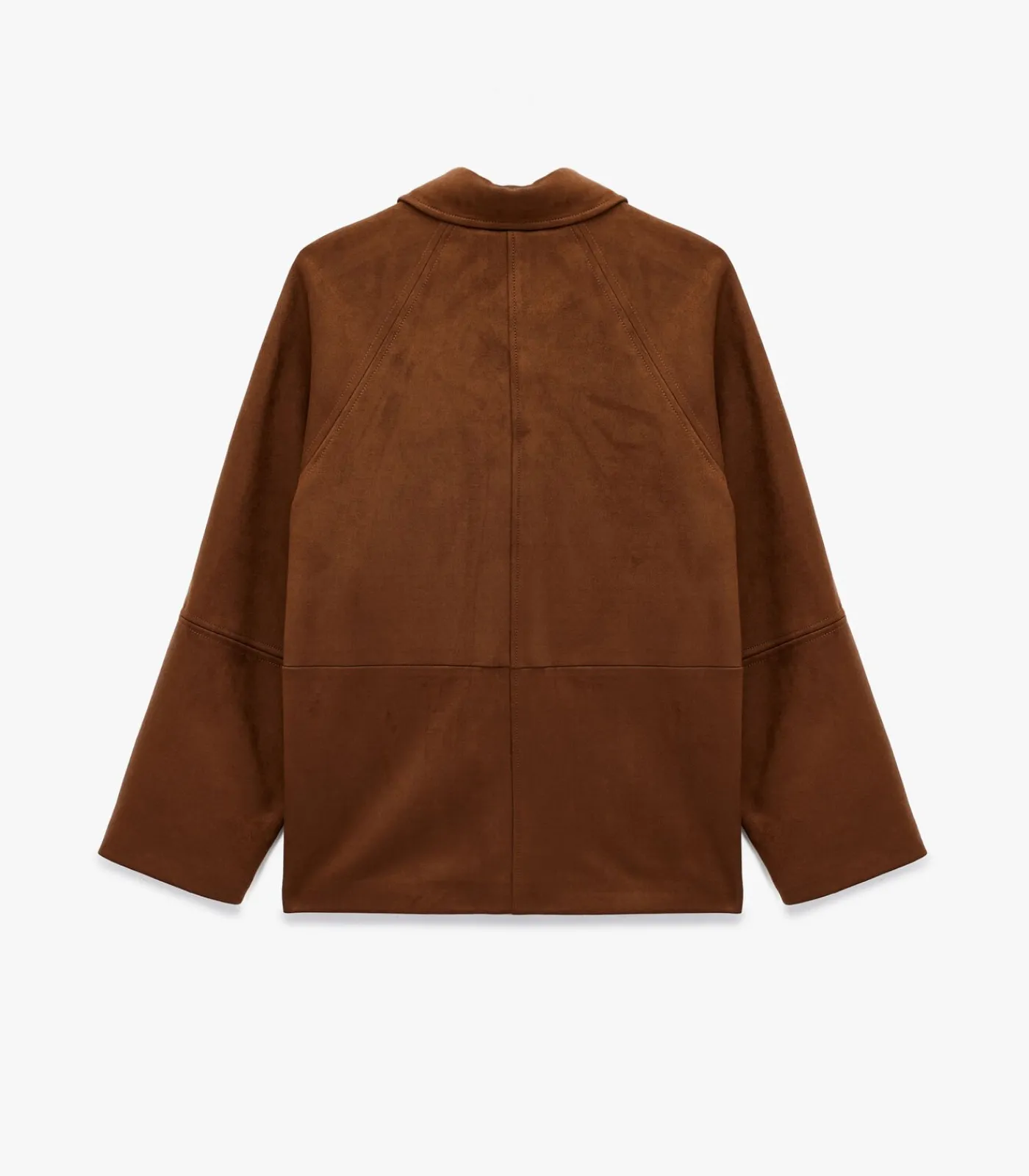 New Kunstsuède Jas Lange Mouwen Knoopsluiting DAMES Jassen