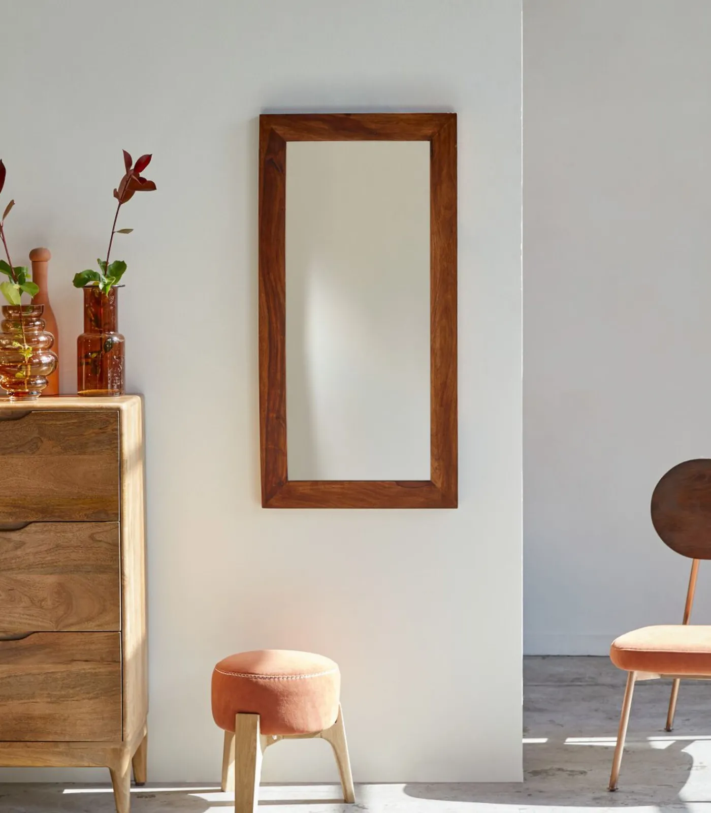 Sale Kwarto - Massief palissander spiegel 100x50 cm Spiegels