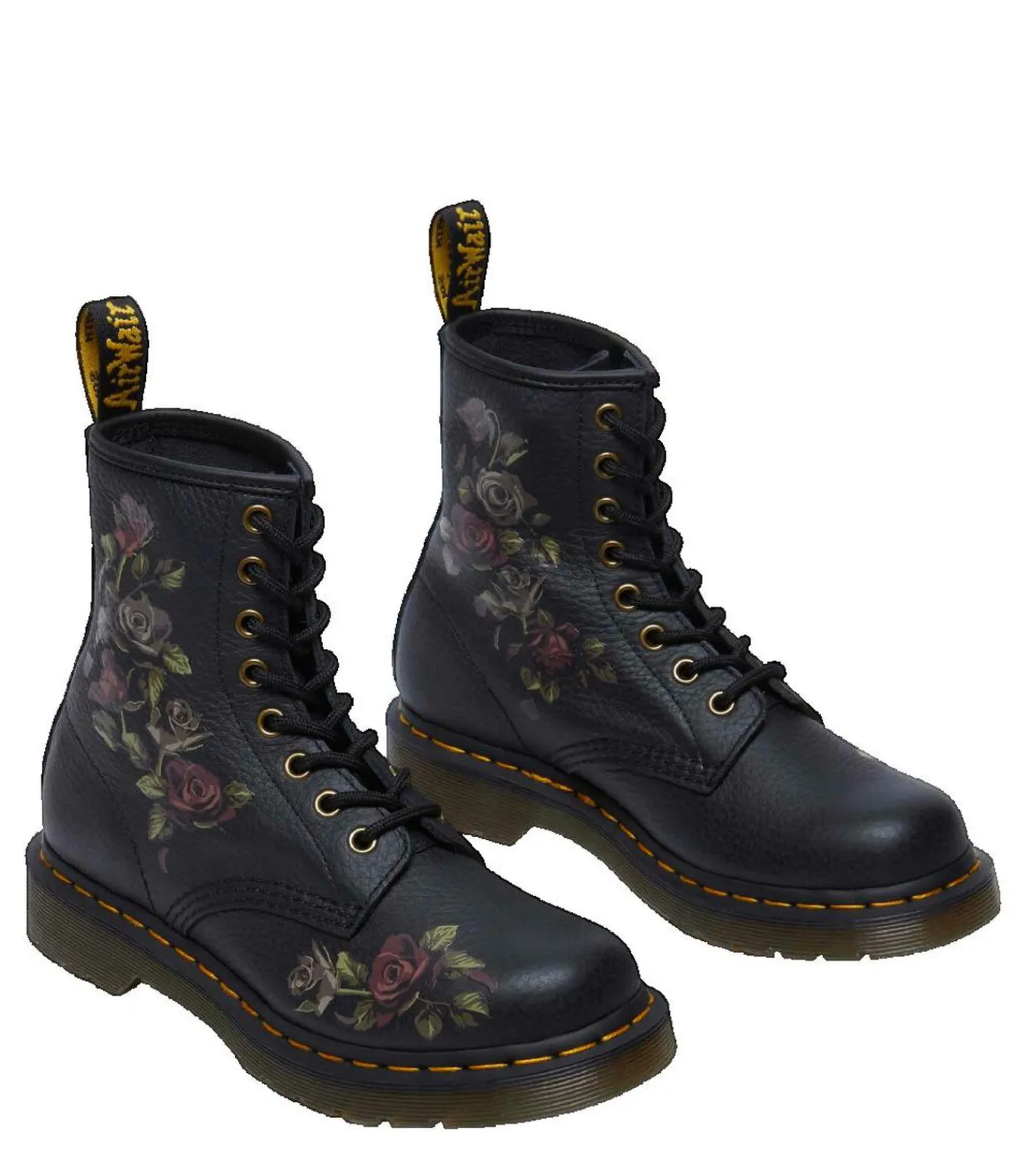 Hot Laarzen Dr. Martens 1460 Decayed Roses zwart DAMES Schoenen