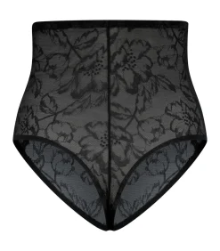Outlet Lacy String Met Hoge Taille | Zwart S DAMES Corrigerend Ondergoed