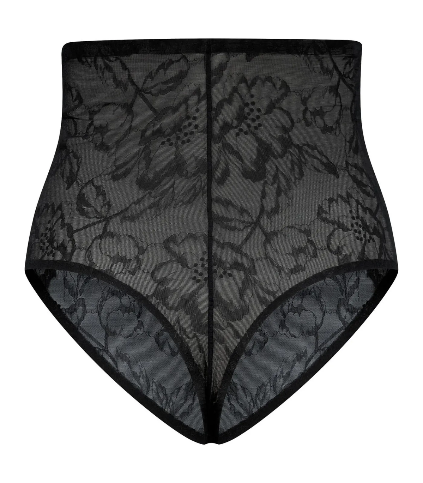 Outlet Lacy String Met Hoge Taille | Zwart S DAMES Corrigerend Ondergoed
