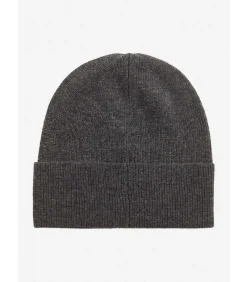 Sale Lambswool blend ribbed beanie - charcoal marl Heren Hoeden & Petten