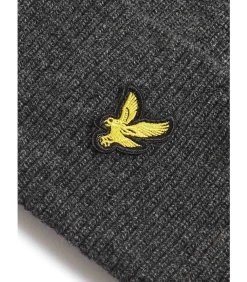 Sale Lambswool blend ribbed beanie - charcoal marl Heren Hoeden & Petten