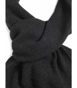 Heren Lyle & Scott Lambswool ribbed scarf - jet marl