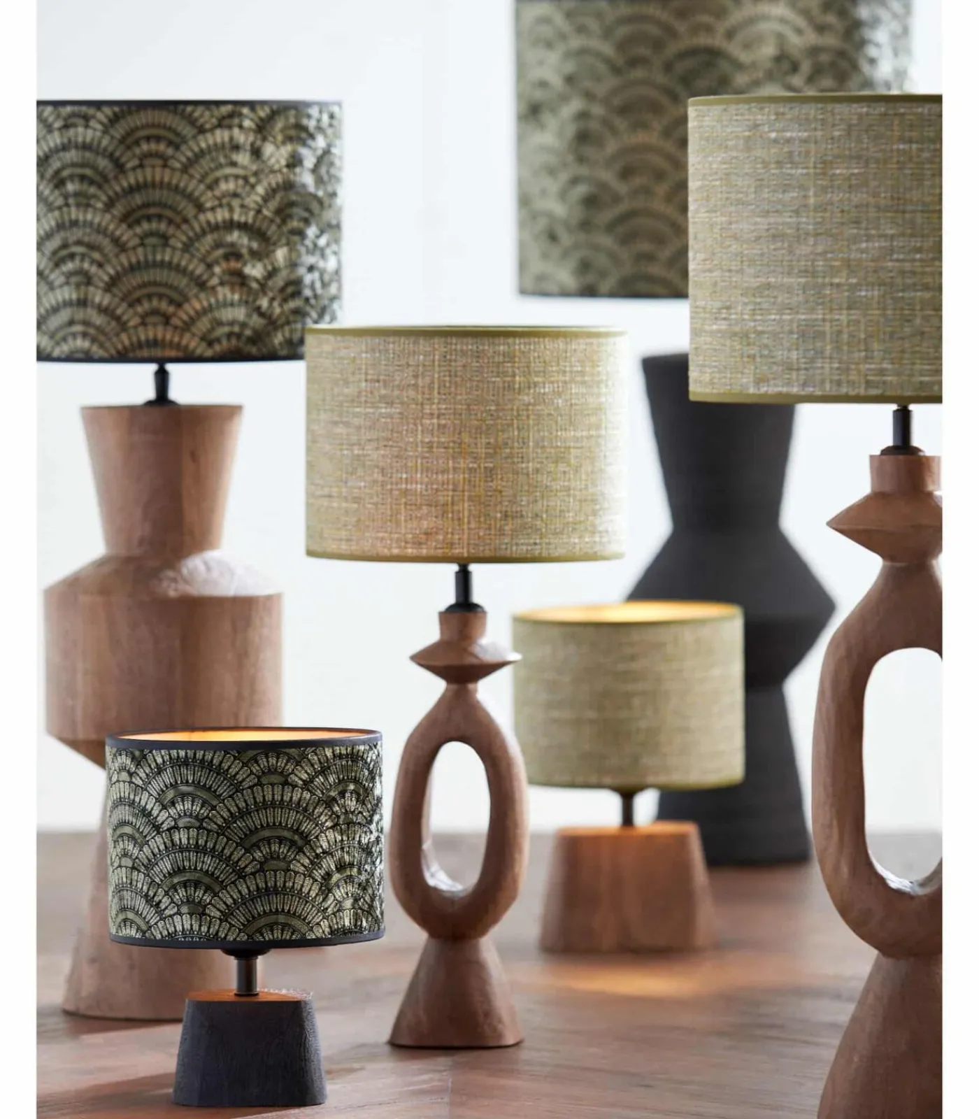 Hot Lampenkap Tweed - Groen - 25x25x18cm Lampenkappen