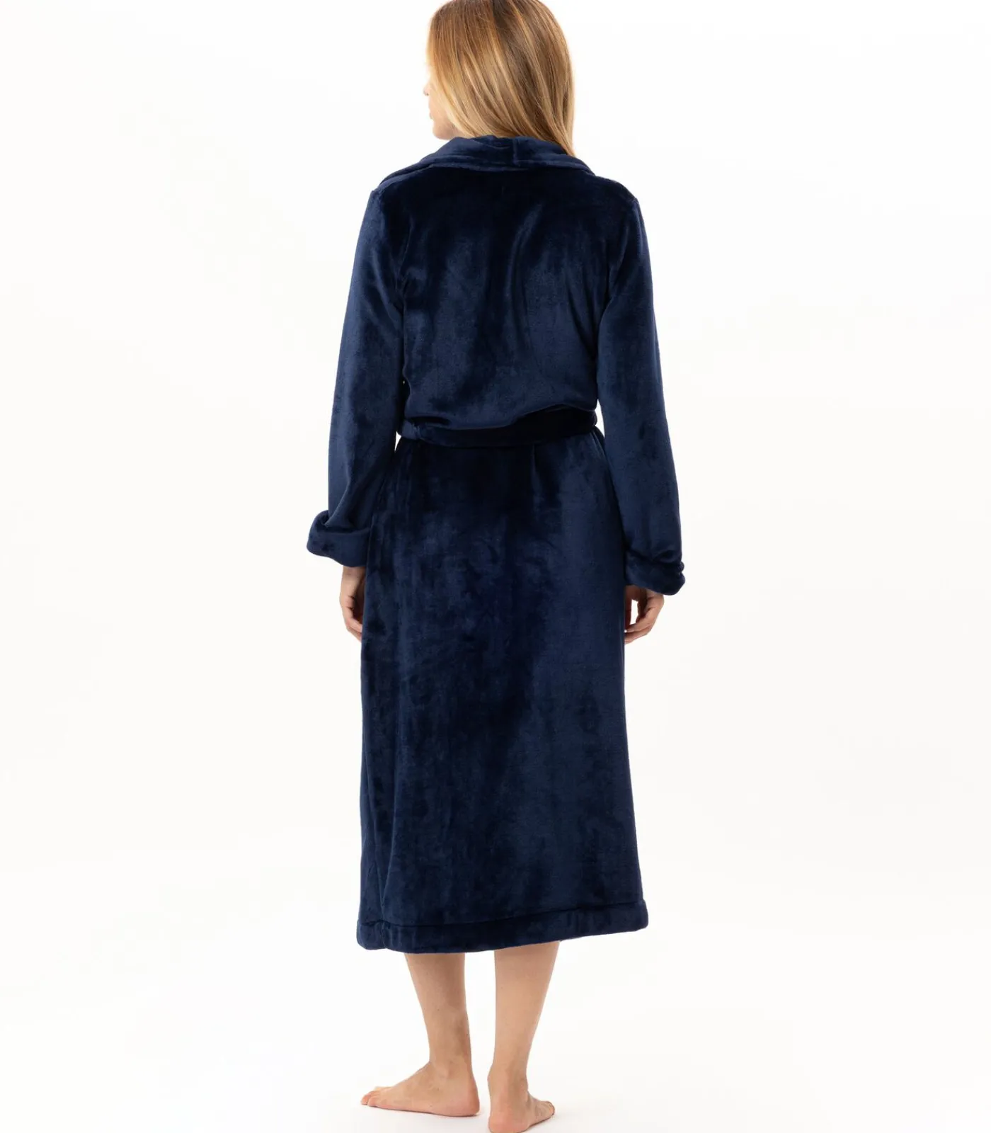 Discount Lange badjas met overslag van flanellen badstof ESSENTIEL 169 DAMES Loungewear