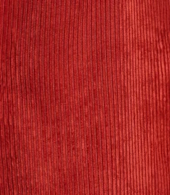 DAMES La Fée Maraboutée Lange bermuda van ribfluweel in terracottakleur