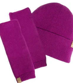 Best Lange gebreide dameswanten Redcurrant DAMES Handschoenen