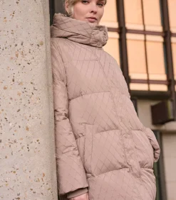 Online Lange gewatteerde jas Toffee 38 DAMES Jassen