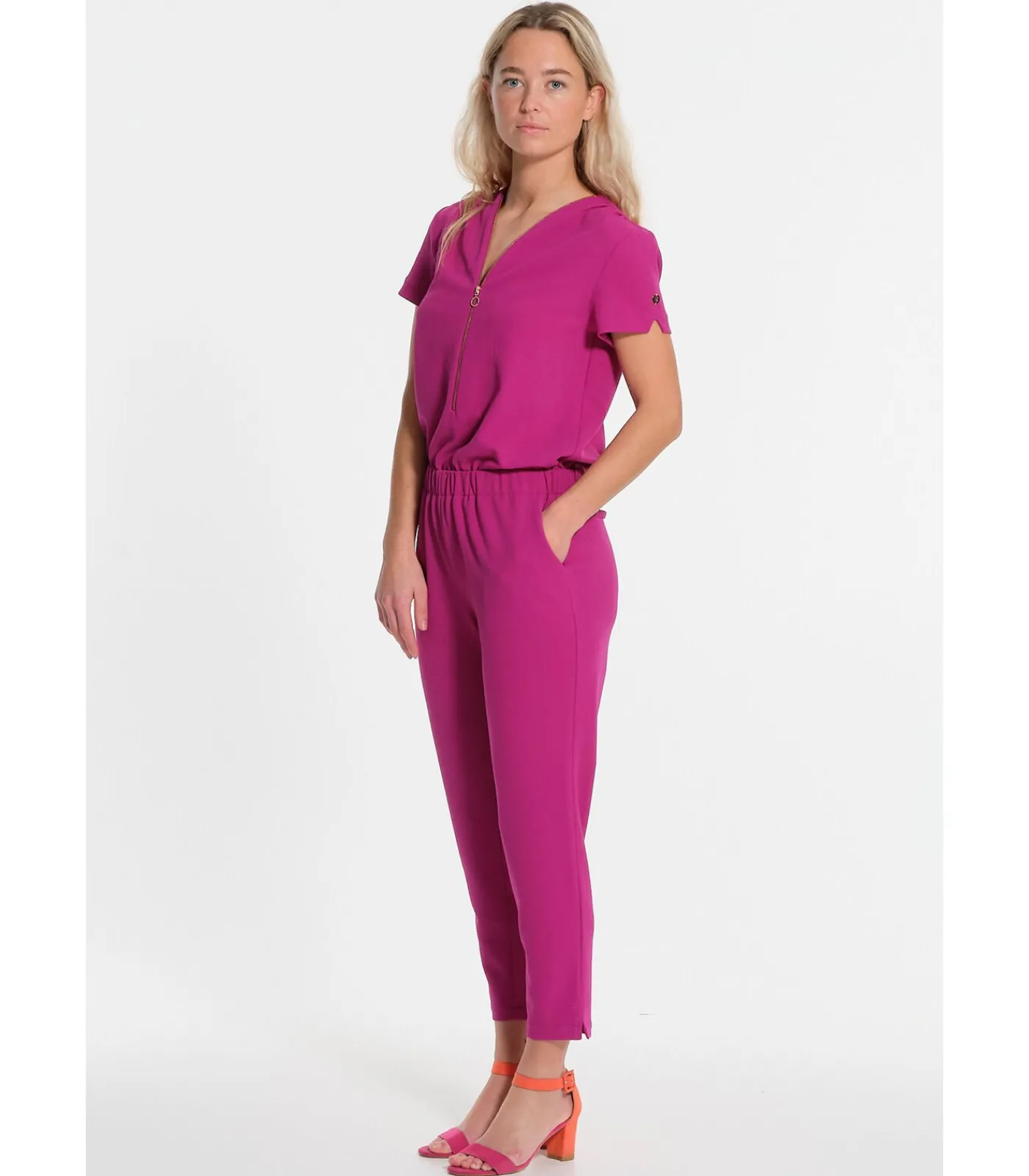 New Lange jumpsuit met elastische taille DAMES Jumpsuits