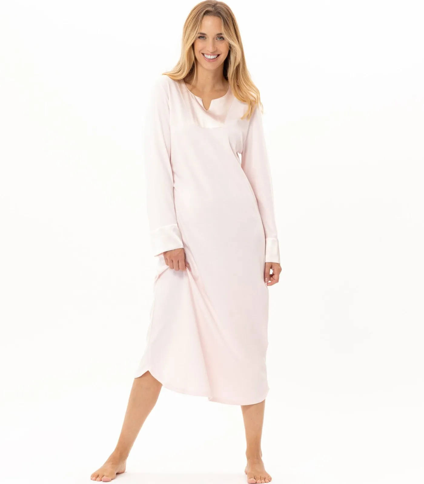 DAMES LE CHAT Lange katoenen nachthemd ANDY 111