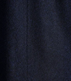 Lange oversized marineblauwe wollen jas DAMES Jassen