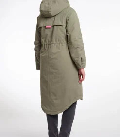 Outlet Lange parka met capuchon Groen essen 42 DAMES Jassen