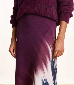 Discount Lange rok met tie & dye print DAMES Rokken