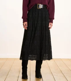 DAMES La Fée Maraboutée Lange zwarte kanten rok