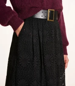 DAMES La Fée Maraboutée Lange zwarte kanten rok