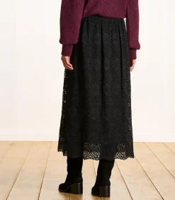 DAMES La Fée Maraboutée Lange zwarte kanten rok