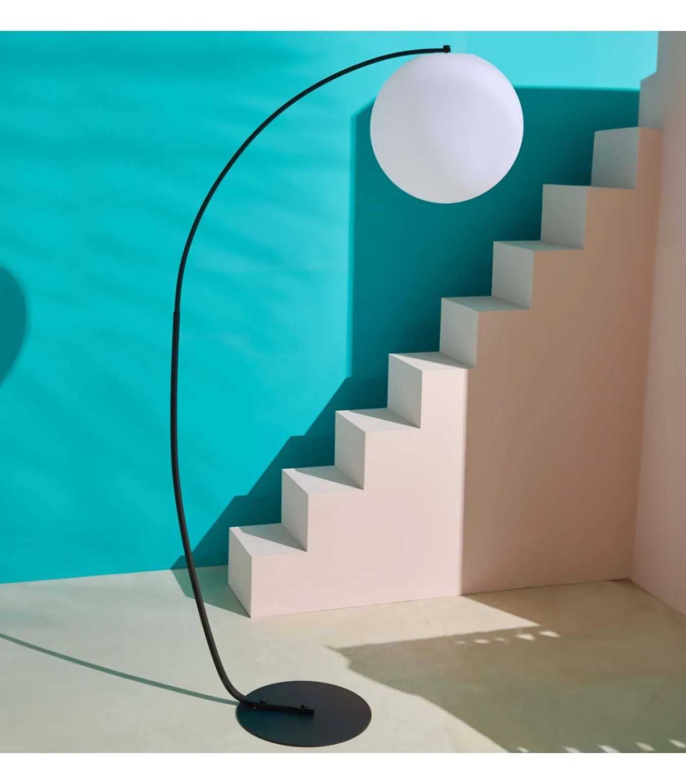 Sale Lantaarnpaal boog zwart polyethyleen Vloerlampen