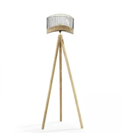 Oviala Lantaarnpaal van massief mangohout en rotan