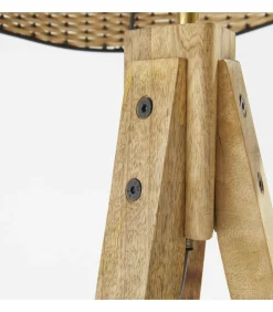 Oviala Lantaarnpaal van massief mangohout en rotan