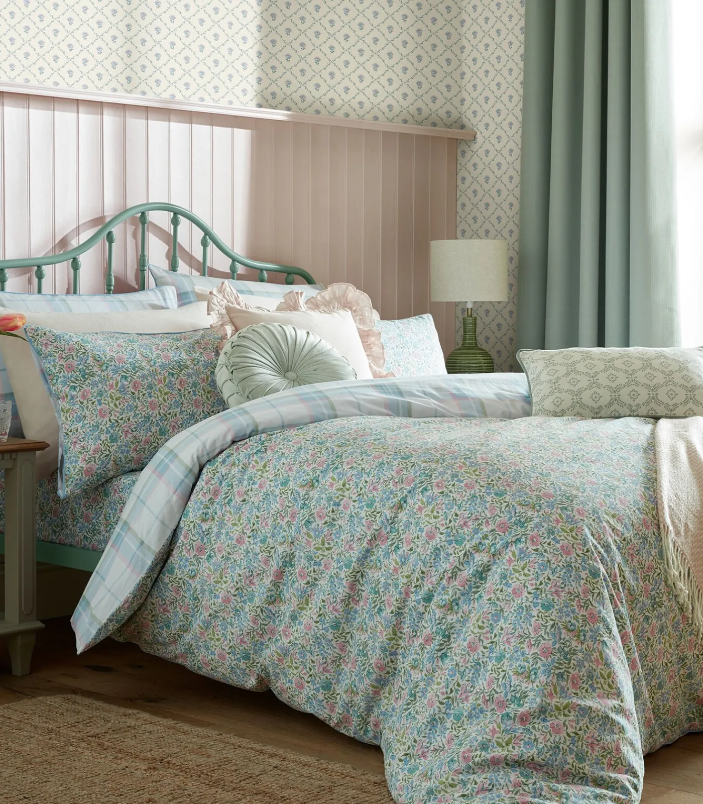 Clearance - Sherston Powder Blue Dekbedovertrekken