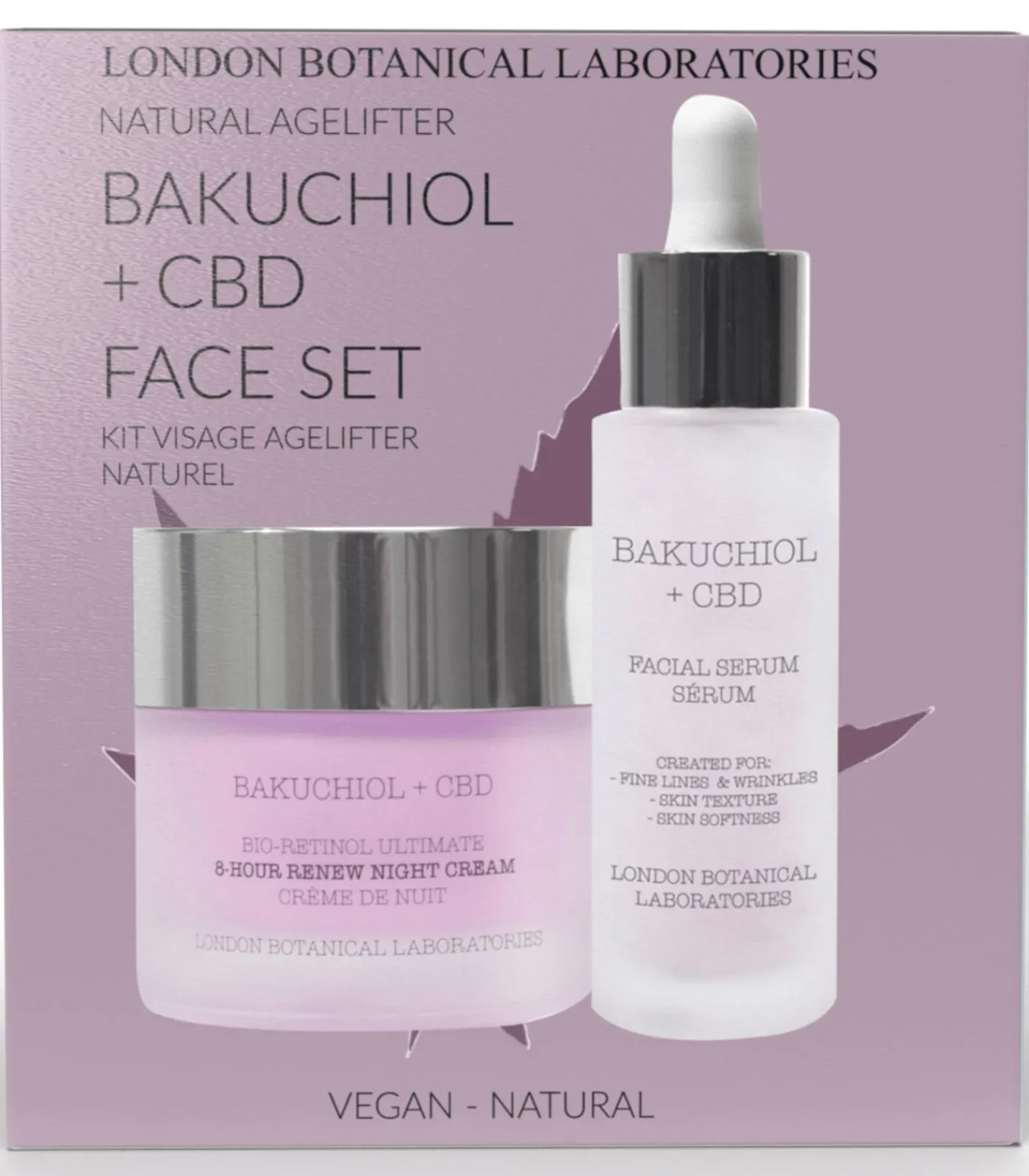 London Botanical laboratories LBL- CBD + Bakuchiol gezichtsset (serum + vochtinbrengende crème)