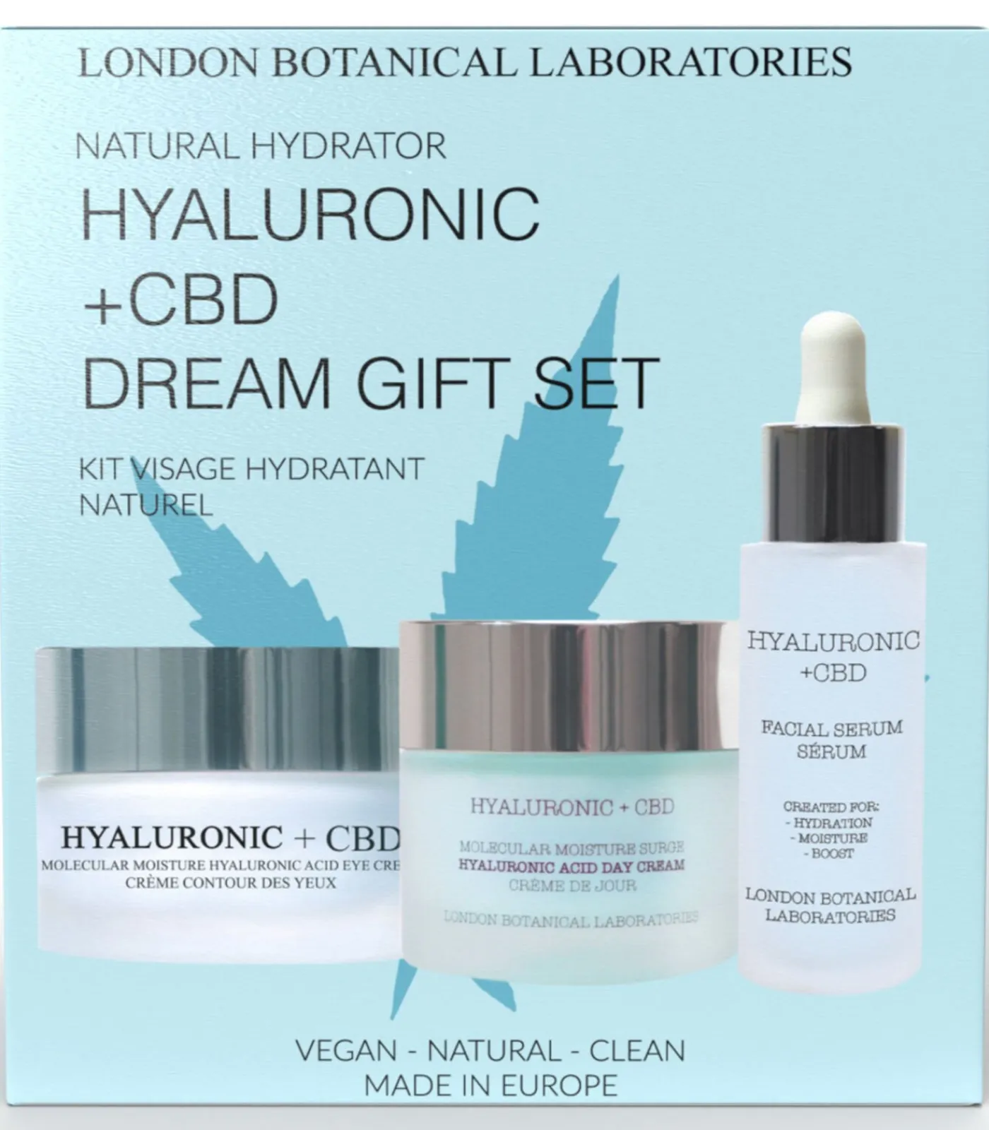 London Botanical laboratories LBL- Hyaluronic + CBD Dream Gift Set (serum + vochtinbrengende crème + oog)