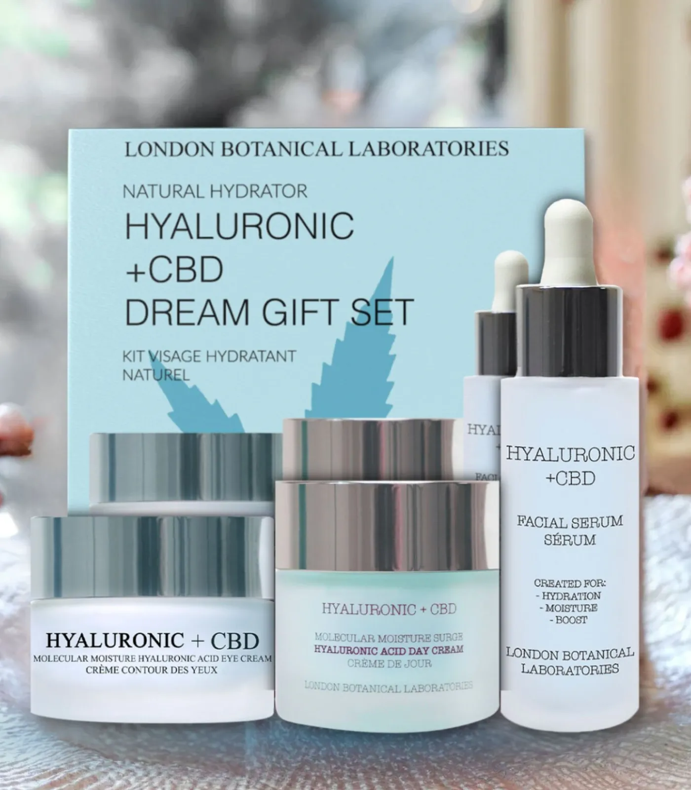 London Botanical laboratories LBL- Hyaluronic + CBD Dream Gift Set (serum + vochtinbrengende crème + oog)