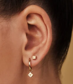 DAMES Isabel Bernard Le Carré Oorbellen goudkleurig IB360084-N