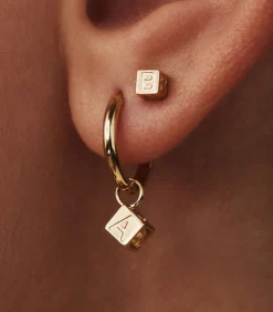 DAMES Isabel Bernard Le Carré Oorbellen goudkleurig IB360084-N