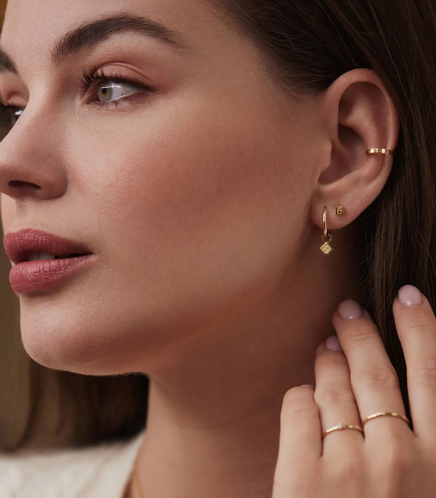 DAMES Isabel Bernard Le Carré Oorbellen goudkleurig IB360084-N